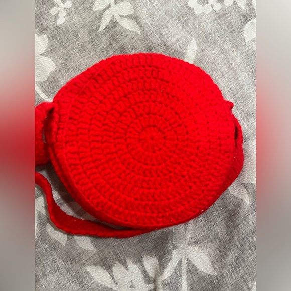 Red Crochet Kids Bag with Cute Character - Picture 3 of 8